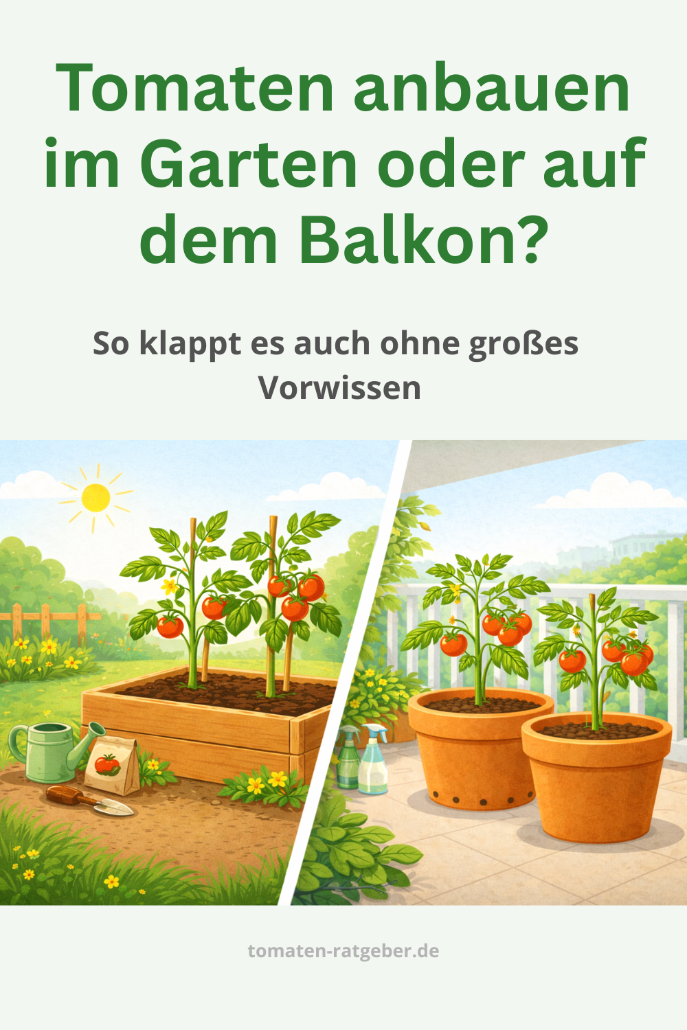Pinterest Pin Tomaten anbauen für Anfänger