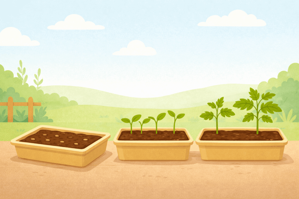 Schritt für Schritt Tomaten aussäen von Samen bis zu Keimlingen