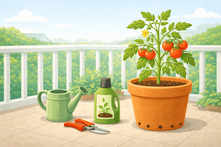 Tomatenpflanze richtig pflegen auf dem Balkon